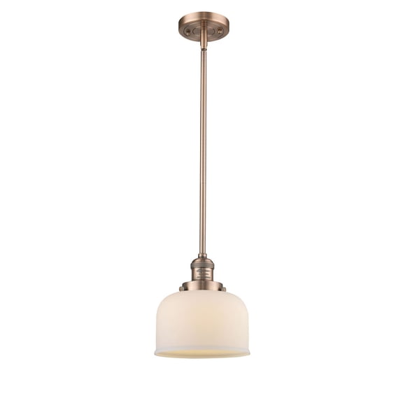 Innovations 201S-AC-G71-LED Transitional One Light Mini Pendant from Franklin Restoration collection in Copper finish,