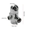 thumbnail image 2 of beisidaer Abs Three Way Socket Water Separator Faucet Top Spray Shower Arm Tee Diverter Boom Transfer Bathroom Silver Handheld Shower Head-Random color, 2 of 7