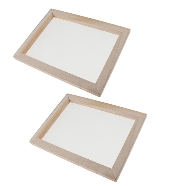 2x Pantalla De Fabricación De Papel De Antigua Para Herramienta De Papel Hecho A Macarena Pantalla de Marco de Fabricación de Papel