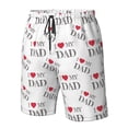 thumbnail image 4 of Disketp Men's Swim Trunks Hawaiian Breathable Surf Beach Swimsuits Mesh Lining Beach Shorts with Pockets-I Love My Dad, 4 of 7