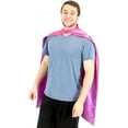 thumbnail image 2 of Costume Agent Superhero Reversible Adult Costume Cape, 39" Purple/Pink for Halloween, 2 of 2