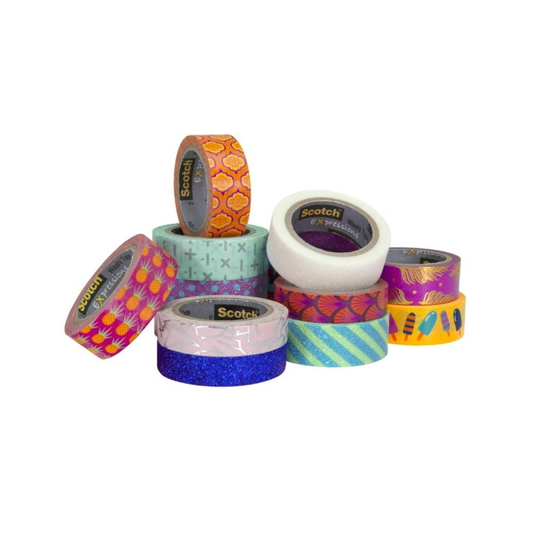 Scotch Washi Tape Pack 5 Rotoli | Design Tramonto | Nastro Adesivo Decorativo Per Crafting E Diari