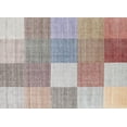 thumbnail image 1 of Ahgly Company Indoor Rectangle Contemporary Pale Silver Gray Checkered Area Rugs, 2' x 4', 1 of 6