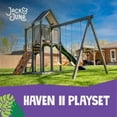 thumbnail image 2 of Jack & June Haven II Cedar Swingset with Swings, Slides, and Accessories – Backyard Outdoor Playground Equipment – 100% Cedar Wood – Multiple Playset Configurations for Kids of All Ages, 2 of 6