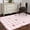 Red Pink White, variant on Area Rug 2 x 3 Ft, Valentine's Day Indoor Accent Bathroom Rugs for Kitchen/Laundry Room, Red Love Heart Romantic Beige Burlap Washable Non-Slip Runner Floor Mat for Entryway, Living Room