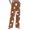 (New31)Coffee, variant on Women's Fleece Lounge Pants Wide Leg Elastic Waist Sleep Trousers Soft Cozy Star Moon Print Pyjama Bottoms for Indoor Wear