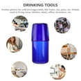 thumbnail image 4 of Viveous Blue Bedside Night Carafe Pitcher and Tumbler Glass Set 500ml Nightstand Water Carafe Glass Water Cup for Drinking, 4 of 10