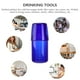 thumbnail image 4 of Juego de vaso y tetera de cristal para beber, ideal para el hogar, la oficina o el hotel (1 vaso, 1 botella, color azul)., 4 of 7