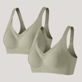 thumbnail image 2 of VONCOS Seamless Bralette 2-Pack Wirefree for Women Light Green - Ultra Soft Wireless Sleep & Everyday Bra Nylon Spandex ,Size 2XL, 2 of 6