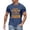 A-Dark Blue905, variant on Mens T-Shirts Simple Tiny Letter Pattern Print Tee Tops Round Neck Soft Comfort Daily Tshirts