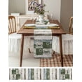 thumbnail image 6 of Table Runner Dresser Scarf 13 x 36 Inch Farmhouse Sweet Home Love Blessed White Green Wood Grain Table Runners Non-Slip Heat Kitchen Dining Table Decor for Indoor Outdoor Home Party Decoration, 6 of 7