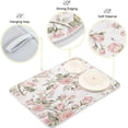 thumbnail image 4 of Pink Roses Flowers Dish Drying Mat Microfiber Drying Pad for Kitchen Counter Absorbent Mat Drying Pad Sink Mat 18 x 24 Inch, 4 of 7