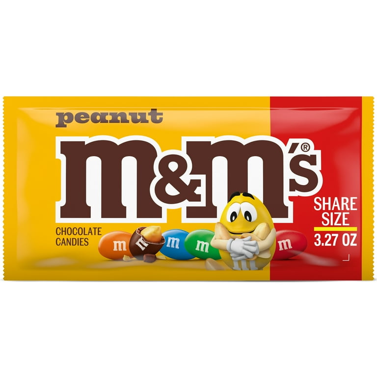 Ｐ＆Ｍ 6 pack) M&M's Peanut Chocolate Football Candy, Share Size - 3.27