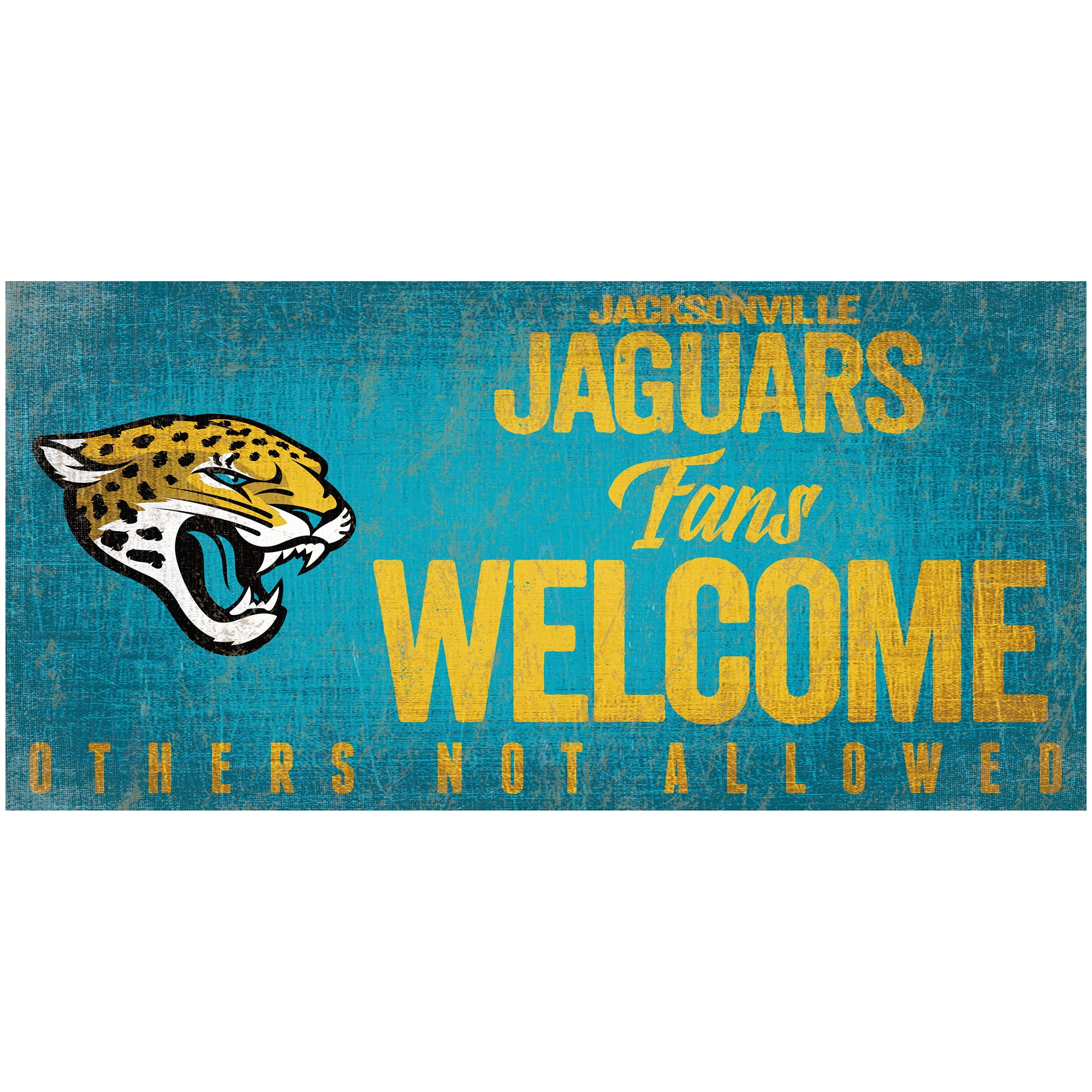 Jacksonville Jaguars 6" x 12" Fans Sign