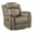 Brown, variant on Pemberly Row Transitional Polished Microfiber Reclining Chair in Gray