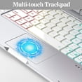 thumbnail image 4 of iPad Air 4 Gen 10.9 inch 2020 Keyboard Case - 7 Color Touchpad Backlit Detachable Wireless Bluetooth Keyboard Pencil Holder Slim Leather Smart Cover for New iPad Air 10.9" 4th Generation .Silver, 4 of 6