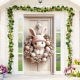 thumbnail image 2 of YWIYIUD 1PC Happy Easter Door Cover Easter Decorations, 71x35 Inch Easter Rabbit Eggs Door Banner Welcome Easter Banner Spring Theme Rabbit Door for Front Door Wall Indoor Outdoor Home Decor, 2 of 7