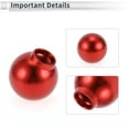 thumbnail image 4 of Pomo de cambio de engranaje de aleación de aluminio redondo único para vehículos automáticos y manuales con 3 adaptadores rojo 1 juego, 4 of 7