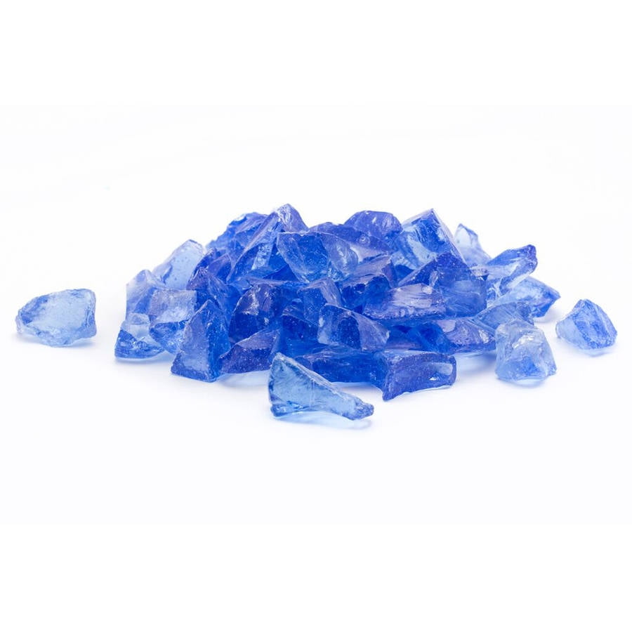 Dragon Glass 10 lb Royal Blue Landscape & Fire Pit Glass, 1/2