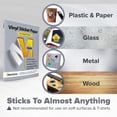 thumbnail image 2 of Vinyl Sticker Paper, Matte Printable Sticker Paper for Inkjet Printer, Quick Drying, Water Resistant, Scratch Resistant, Sticks to Most Surfaces, 8.5 x 11 Inches, 40 Sheets, 2 of 6