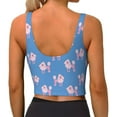 thumbnail image 3 of Vsdgher Cute Poodle Dog Print Women Sleeveless Athletic Tank Top Built-in Bra Camisole Sports Vest for Yoga Running Fitness Exercise with Removable Pads, 3 of 8