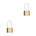 thumbnail image 1 of Kenally Cerradura codificada, repuesto de Color sólido, antipérdida, resistente al agua, contraseña, puerta de casa, almacén, candado, Oro Largo 2piezas, 1 of 6