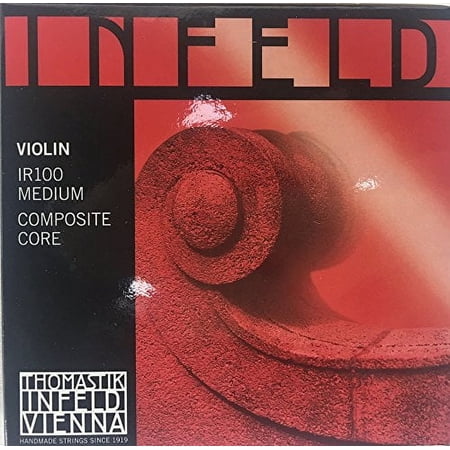 Thomastik Infeld Red 4/4 Violin String Set - Medium Gauge with Removable Ball End Gold-plated Steel E