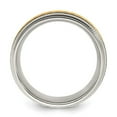thumbnail image 2 of Titanium Polished With Yellow Ip Plated Center 8.00mm Band Size 10.5 Ring for Women and Men, 2 of 2