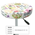 thumbnail image 4 of Haiem Spring Flowers Birds Cushion Round Bar Chair Seat Cover Bar Chair Cushion Covers Elastic Washable Bar Chair Cover,Protects from Scratches and Stains-13 inch, 4 of 7
