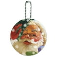 thumbnail image 1 of Christmas Holiday Hello Santa Claus Round Luggage ID Tag Card Suitcase Carry-On, 1 of 8