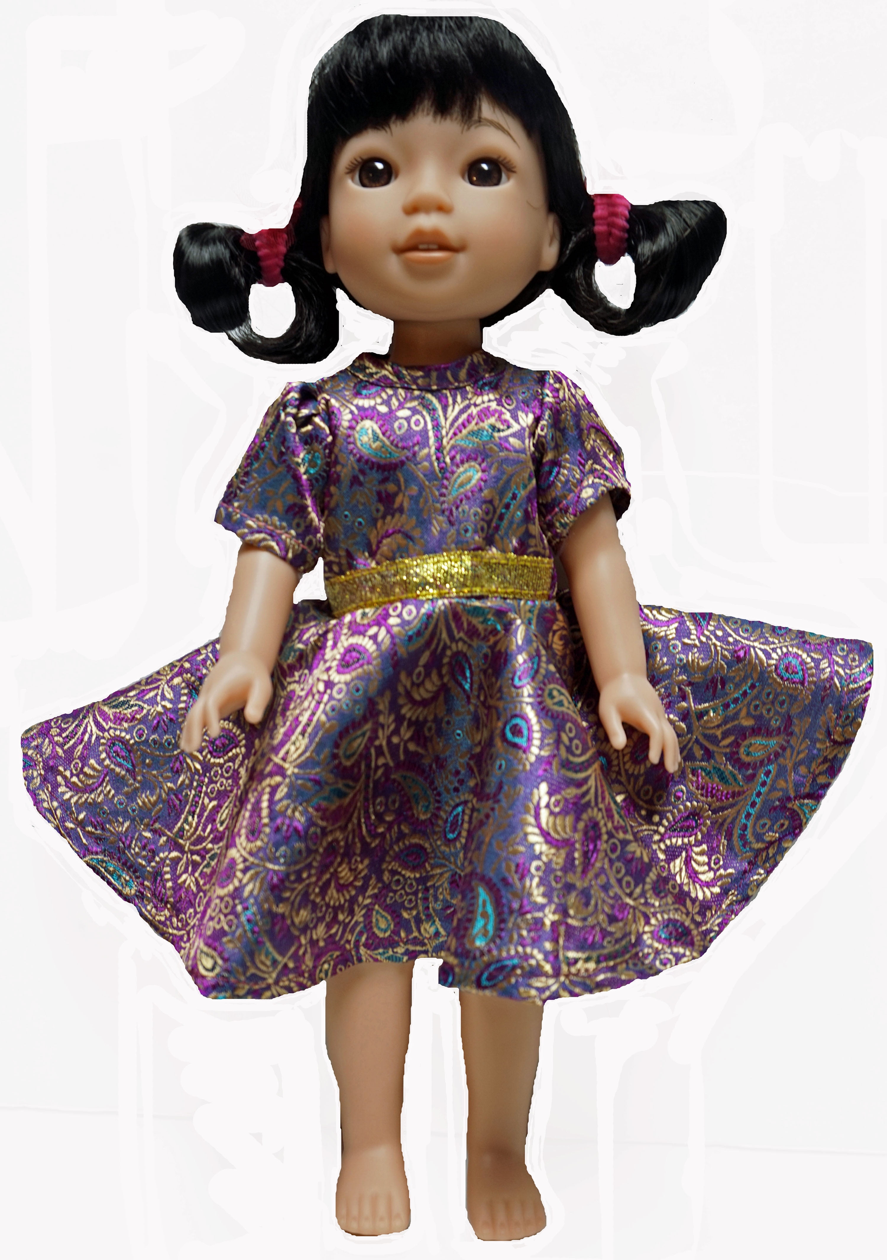 Big Flower Dress Fits 14.5 Inch Dolls Like Wellie Wisher Glitter Girl Dolls Doll Clothes Superstore