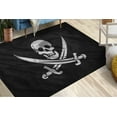 thumbnail image 3 of Black Rugs, Modern Rug, Thick Rug, Large Rug, Pirates Flag Rug, Non Slip Rug, Kitchen Rug, Modern Rug Gift For Him Rugs, Bathroom Rugs, 3.3'x6.5' - 100x200 cm, 3 of 9