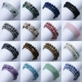 thumbnail image 2 of Natural Gemstone Bracelet Round Spacer Loose Beads 4mm 6mm 8mm Assorted Stones, 2 of 7