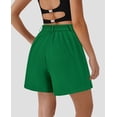 thumbnail image 2 of Shorts PRETTYGARDEN Verano 2025 Tiro Alto Pierna Ancha Verde XL, 2 of 6