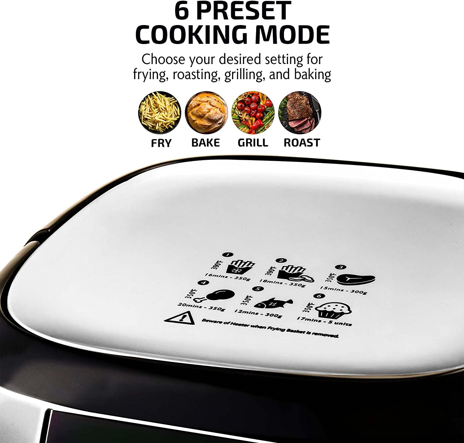 Compact Air Fryer 3.2 Quart Digital LED Touch Screen Auto Shutoff Non-Stick Basket Healthy Oilless Cooking White FAD61302W