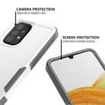 thumbnail image 4 of Xhy Samsung Galaxy A33 5G Case with Screen Protector Military Grade Full Body Double Layer Protection Shock and Drop Resistant TPU Durable Detachable for Galaxy A33 5G Phone-White Grey, 4 of 10