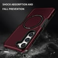 thumbnail image 3 of ELEHOLD Hybrid Rugged Case for Samsung Galaxy S24 Plus Heavy Duty Full Protection Compatible with Mag Safe Anti-Scratch Shockproof Slim Magnetic Case for Samsung Galaxy S24 Plus,Winered, 3 of 10