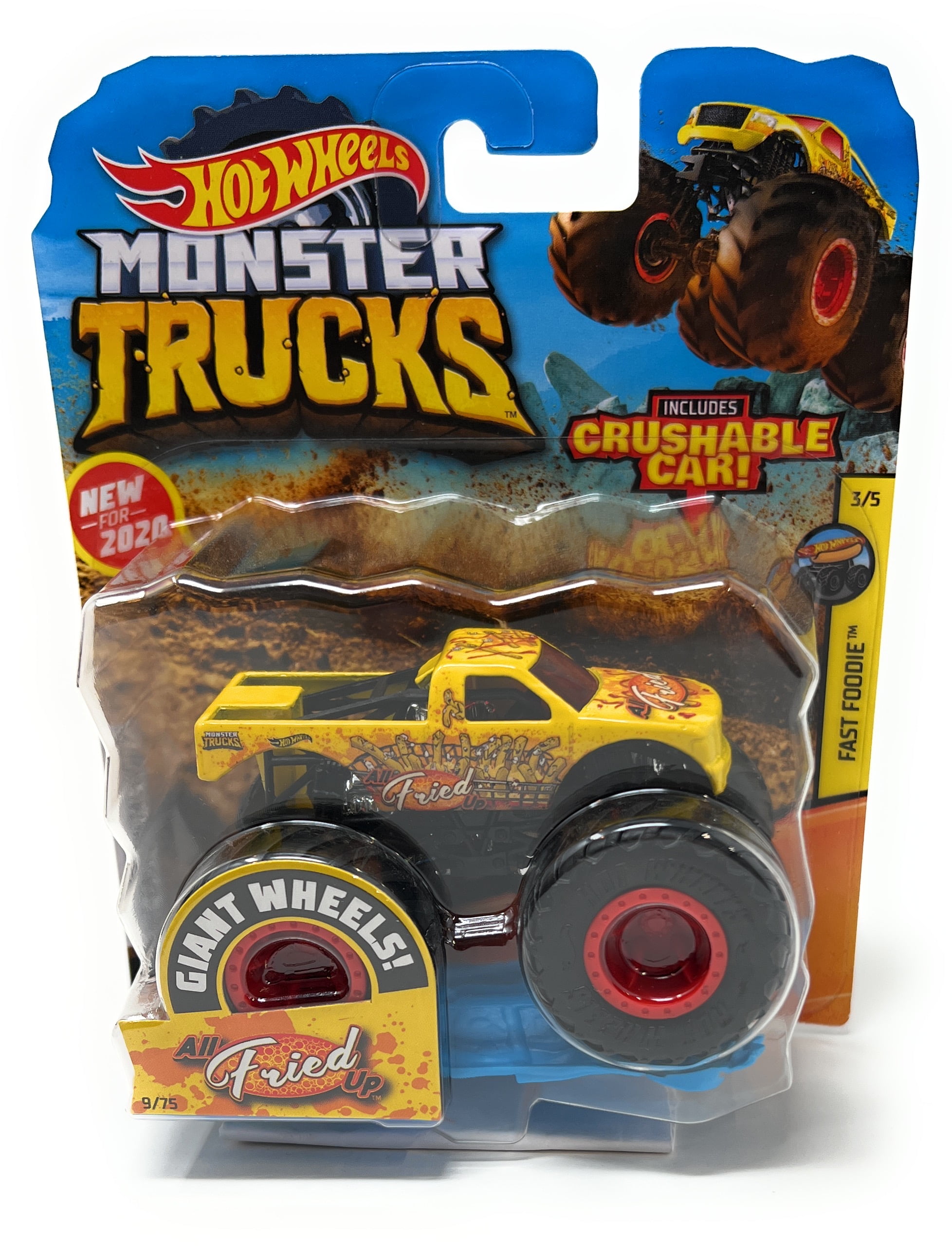 Hot Wheels Monster Trucks All BEEFED UP die-cast 1:24 Scale Vehicle with  Giant Wheels for Kids Age 3 to 8 Years Old Great Gift Toy Trucks Large  Scales