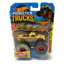 Hot Wheels Monster Truck All Fried Up Fast Foodie 3/5 1:64 Scale Die-Cast includes Cushable Car for Kids age 3 - 8 Years Old, Collectible Toy Truck with BIG Wheels for Crashing and Smashing