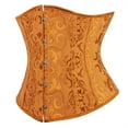 thumbnail image 2 of Womens Underbust Corset Plus Size Gothic Corset Cincher Medieval Corsets for Women Jacquard Vintage Waist Corset Top Gold Size L, 2 of 6