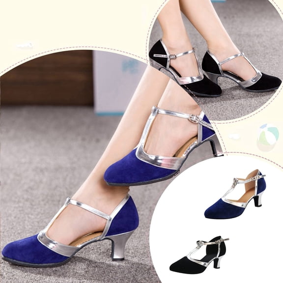 T-Strap Character Shoes for Women 2" Dance Shoes 1920s Shoes for Ballroom Latin Salsa Swing Folklorico Tango Wedding Flapper Gatsby Shoe