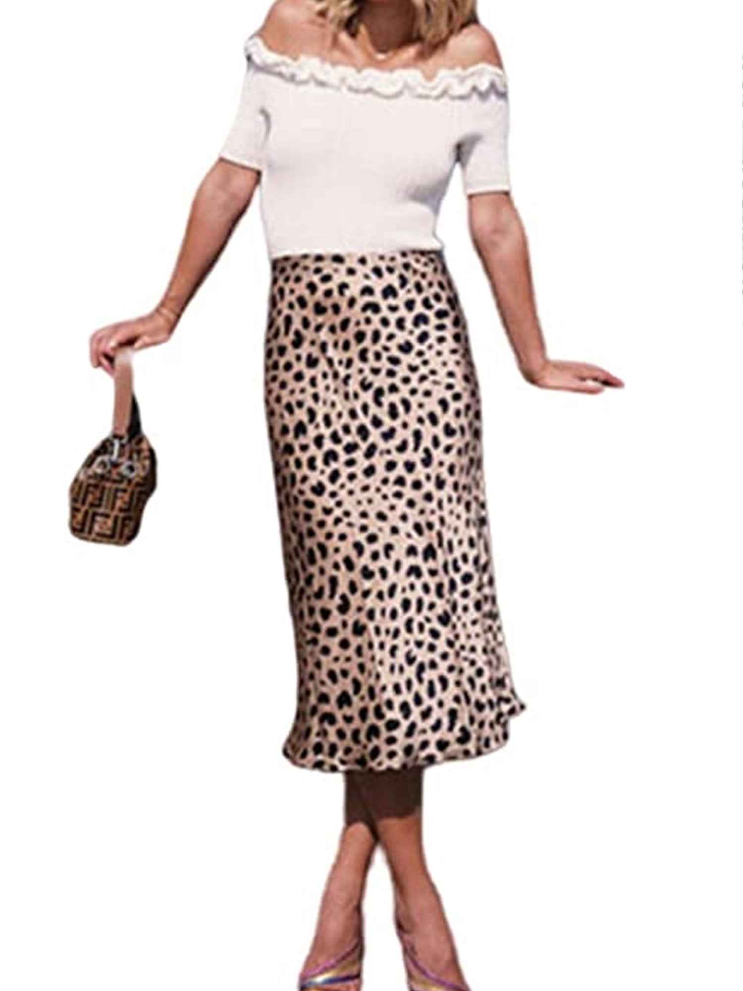 brown button pencil skirt