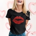 thumbnail image 2 of 2024 Tees For Women Vintage Valentines Day Printed Short Sleeve O Neck Top Loose Fit Pullover T Shirts, 2 of 5
