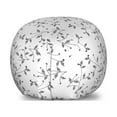 thumbnail image 1 of Leaf Storage Toy Bag Chair, Monochrome Minimalist Simple Leaf Pattern with Branch Eco Plants Modern Style, Stuffed Animal Organizer Washable Bag, Small Size, Grey White, by Ambesonne, 1 of 3