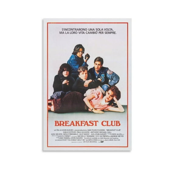 Home Edition Movie Posters The Breakfast Club Canvas Print Wall Art for Dorm Room Bedroom Decor