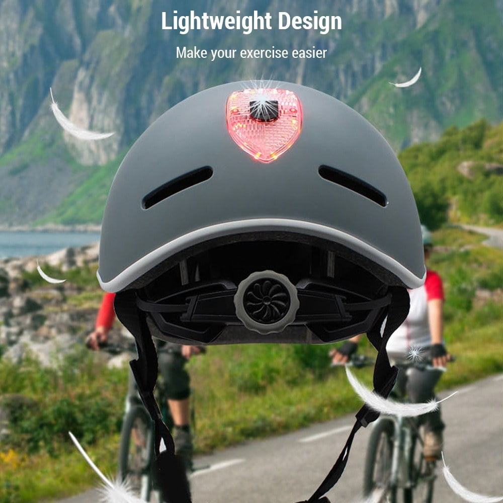Lightweight Breathable Cycling Helmet with Night Warning Light