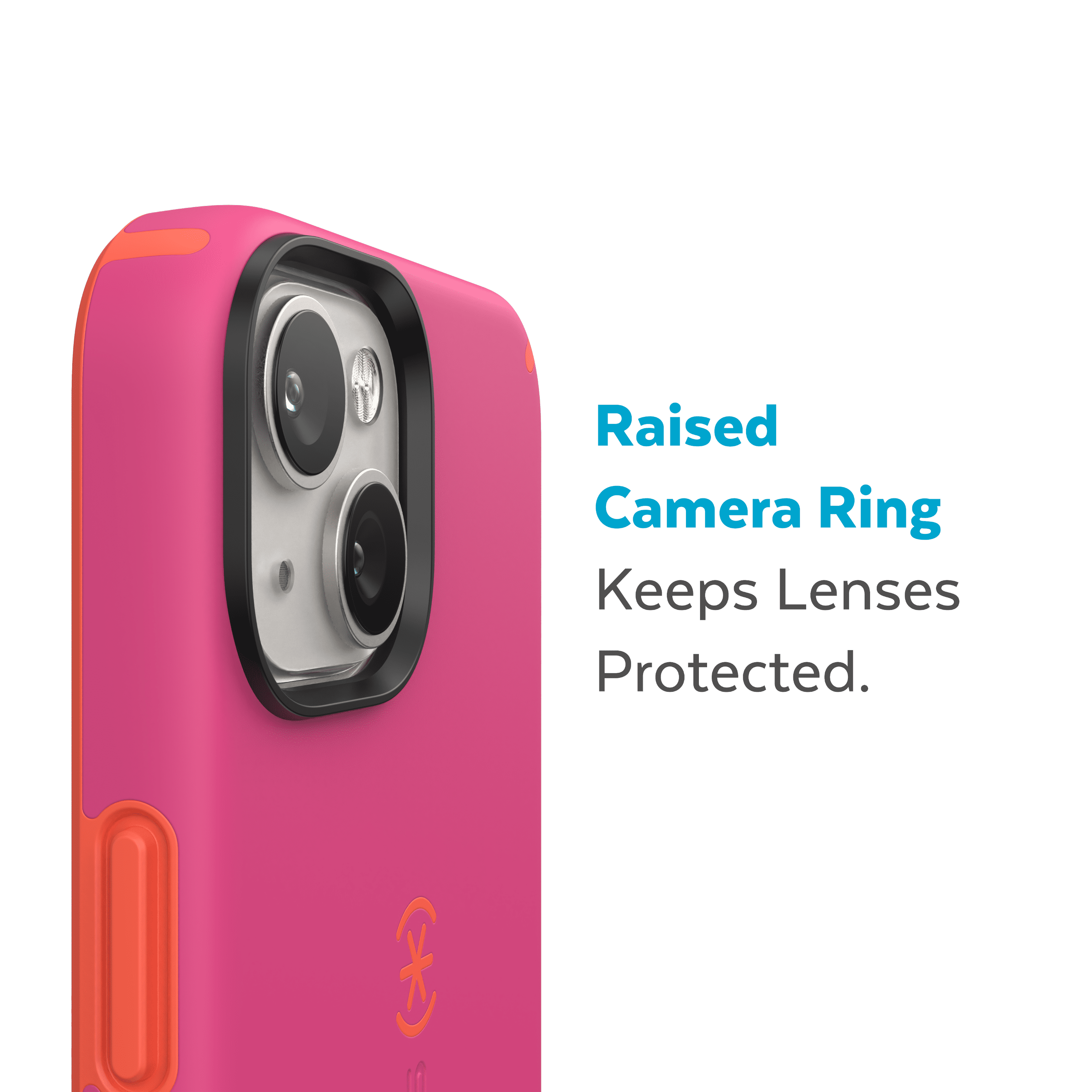 Speck iPhone 14 Plus CandyShell Pro with MagSafe Case in Digital Pink and Energy Red