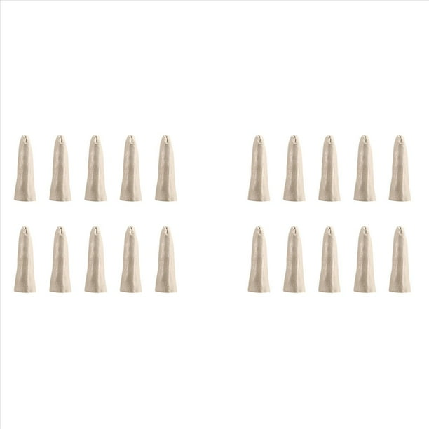 20 Protectores de Dedos de , Dedales, Herramientas para Hacer Joyas A Mano, Color Cremoso