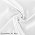 thumbnail image 4 of BLISSFORD Satin Pillowcase with Zipper, for Hair and Skin Care, Feels Soft and Cool Like a Silk Pillowcase, Satin Pillow Cases 2 Pack, Silk Pillow Cover, White - Standard Size, Set of 2, 4 of 7
