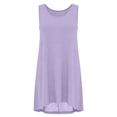 thumbnail image 7 of Maqroz Summer Dresses for Women Crew Neck Solid Tank Dresses Loose Fit Swimsuit Cover Up Vacation Beach Sundresses Purple XXL, 7 of 7